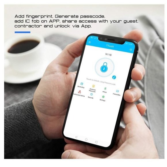 LOQRON Smart Door Knob, Keyless Entry Biometric Door Knobs, 5-in-1 Electric Digi - Picture 5 of 11